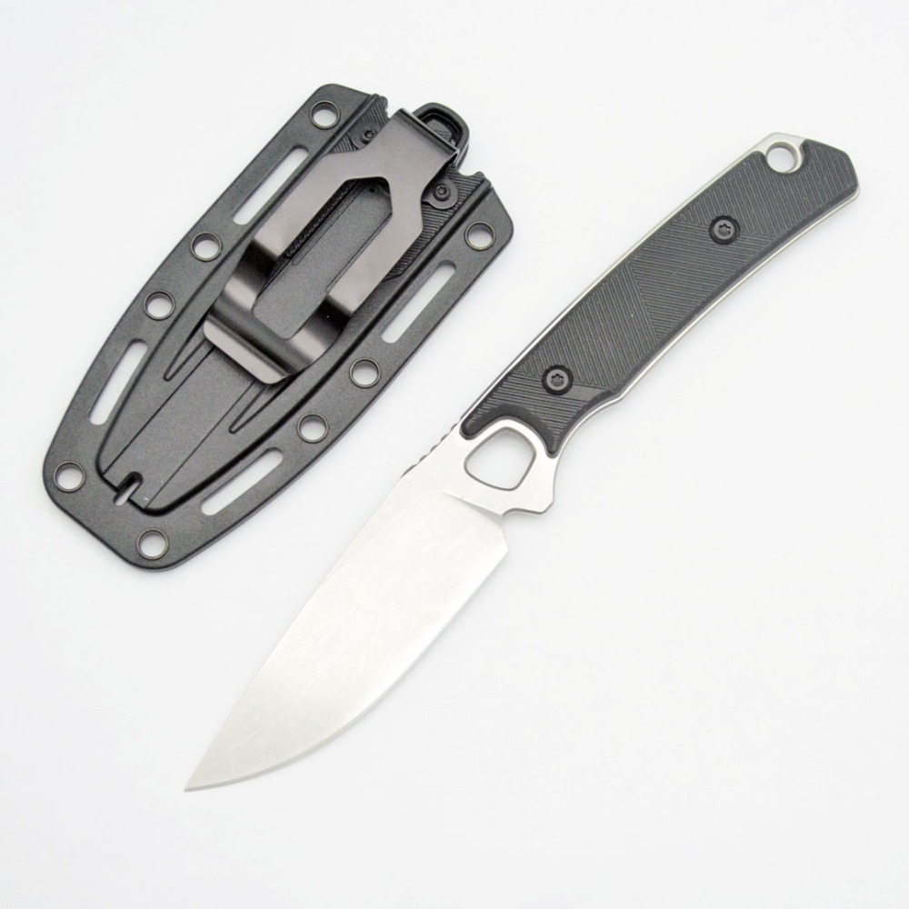 2048 EDC Straight Knife Black  - Bushcraft Knife Fixed review and price