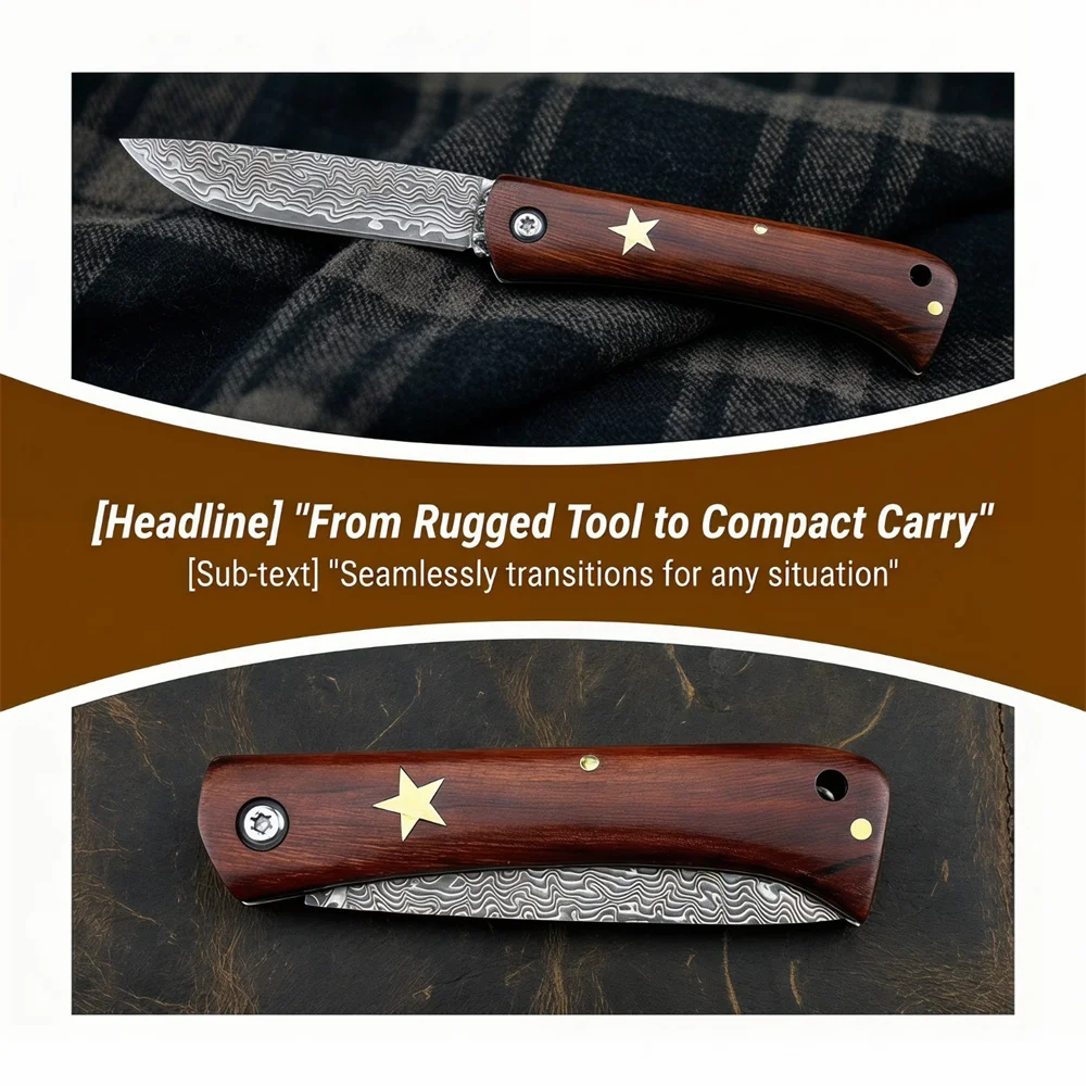 EDC Folding Pocket Knife, Prem - Bushcraft Knife Fixed review and price